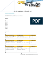 TESTE Filosofia 11 - Lógica Proposicional - Correção