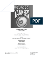 Damn Yankees 1994 Revival Script