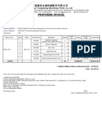 Fujian Yongsheng Machinery Parts Proforma Invoice