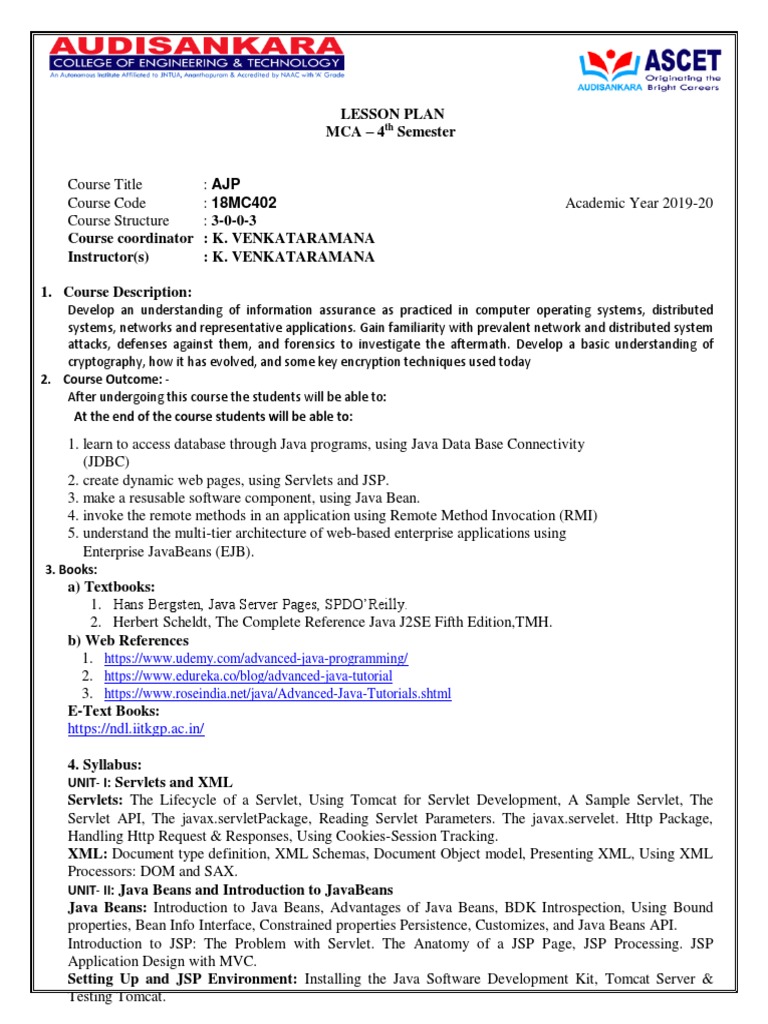 Advanced Java Programming | PDF | Java Server Pages | Java Servlet