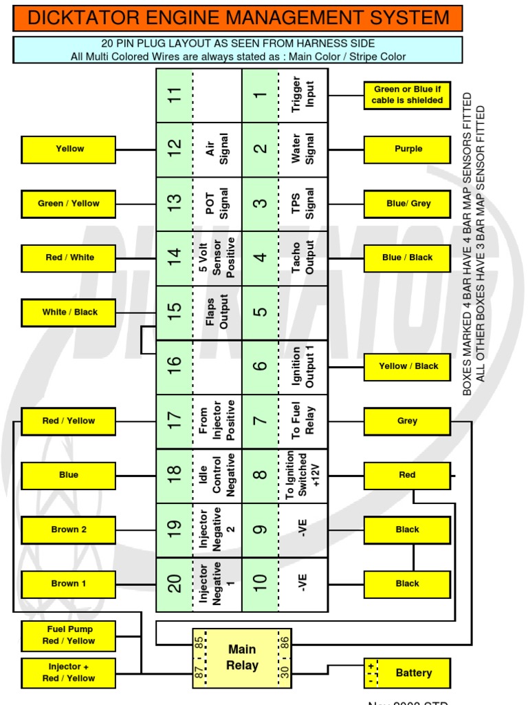Dicktator Connection Diagrams September 09 Pdf Ignition System Fuel Injection