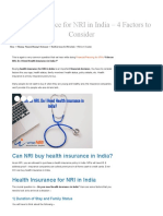 Health Insurance For NRI in India - 4 Factors To Consider WiseNRI