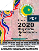 Bangsamoro Appropriation Act Breakdown