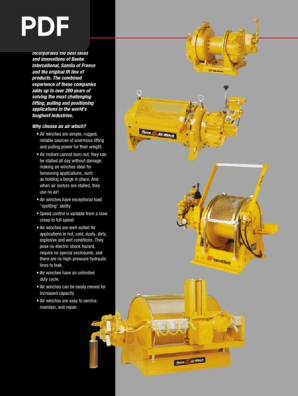 Ingersoll Rand Air Winch Pdf Pdf Elevator Electric Motor