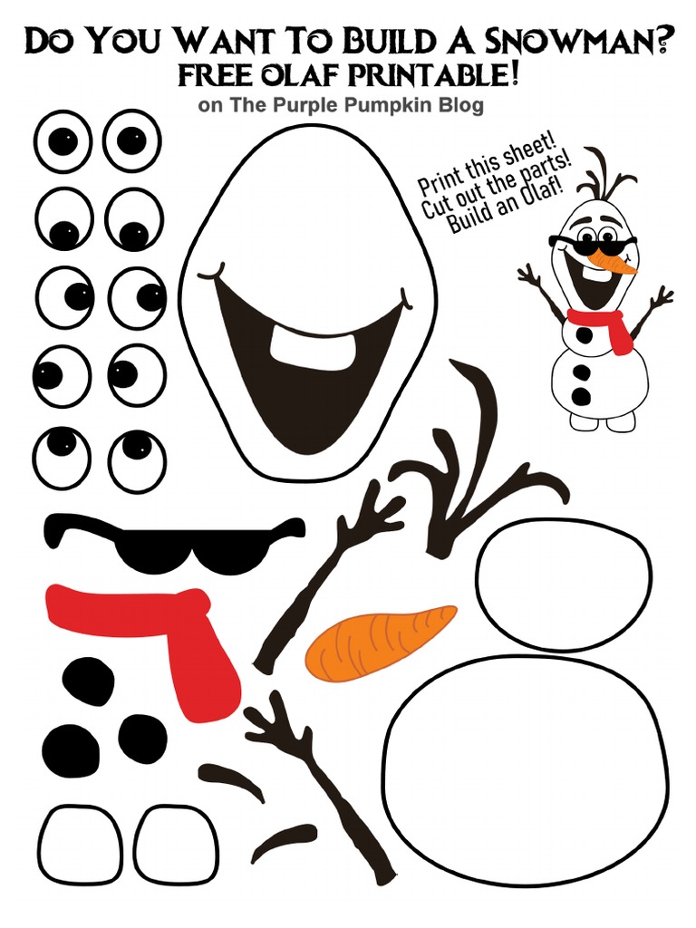 Free Olaf Printable Do You Want To Build A Snowman A4 | PDF for Free Do You Want To Build A Snowman Printable