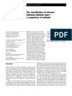 The Classification of Outcome Following Whiplash Injury