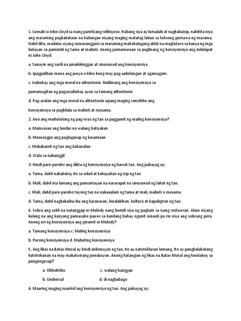 Diagnostic Test Esp | PDF