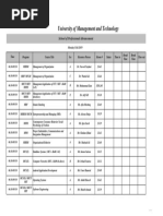 UMT Schedule