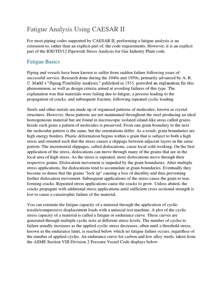 Fatigue Analysis Pdf Fatigue Material Fracture