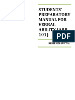 Arp 101 - Preparatory Manual For Verbal Ability PDF