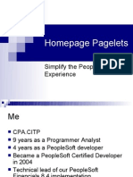 Creating and Using PeopleSoft Homepage Pagelets