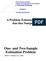 Lecture - 6 Problem Estimasi Satu Dan Dua Sampel