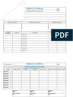 Plantilla Caracterización de Procesos Formato Excel
