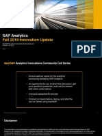 SAP Analytics Innovationen Herbst 2018