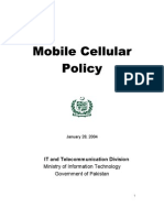 Mobile Cellular Policy: IT and Telecommunication Division