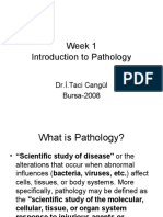 Week 1 Introduction To Pathology: Dr.İ.Taci Cangül Bursa-2008