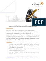 VALUE - Tu Socio Estrategico - Tribologia y Lubricacion Efectiva - Inicia El 21 de Noviembre