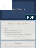 Ancient History 1.1 Sources of Indian History