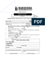 Class-X - Nsat - 2019 - QP KS PDF Sample Paper (Narayana)