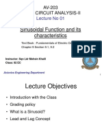Lec 1 AV 203 - Sinusoidal Function and Its Characteristics