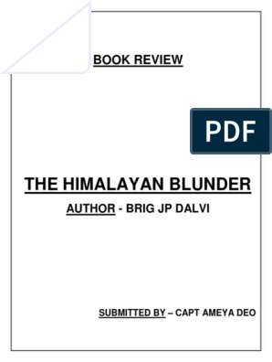 The Himalayan blunder