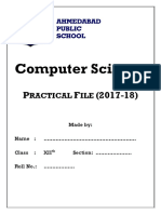 2017-18 XII Practical File APS-Computer Science