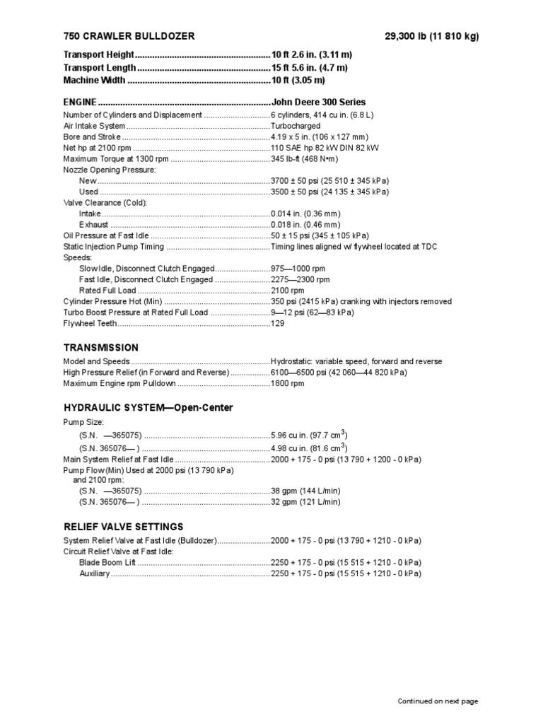 Dozer 750 | PDF | Horsepower | Turbocharger