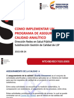 Como Implementar Un Programa de Aseguramiento Analitico - Validacion PDF