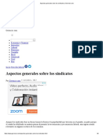 Aspectos Generales Sobre Los Sindicatos - Gerencie - Com