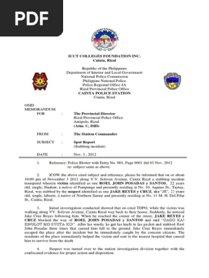 Police Report
