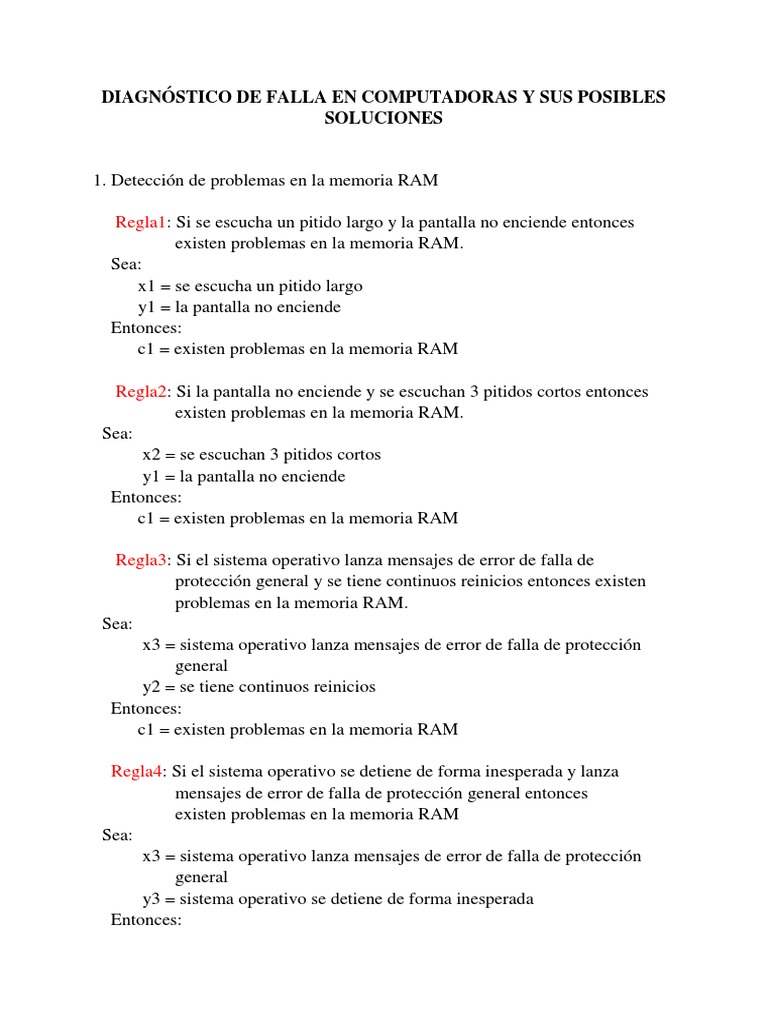 Detección De Fallas Comunes En Computadoras Y Sus Posibles Soluciones