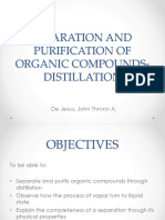 Separation and Purification of Organic Compounds-Distillation