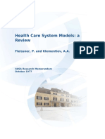 FLEISSNER and KLEMENTIEV - Health Care System Models - A Review - 1977