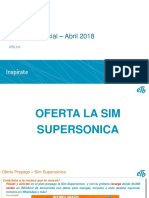 Oferta prepago SIM supersónica comercial