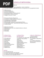 Conteúdos vestibular