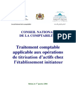 Normes Comptables Applicables Aux Opérations de Titrisation D'actifs-2015 PDF