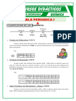 Clasificacion de La Tabla Periodica para Primero de Secundaria