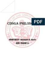 Cdsga Philosopy