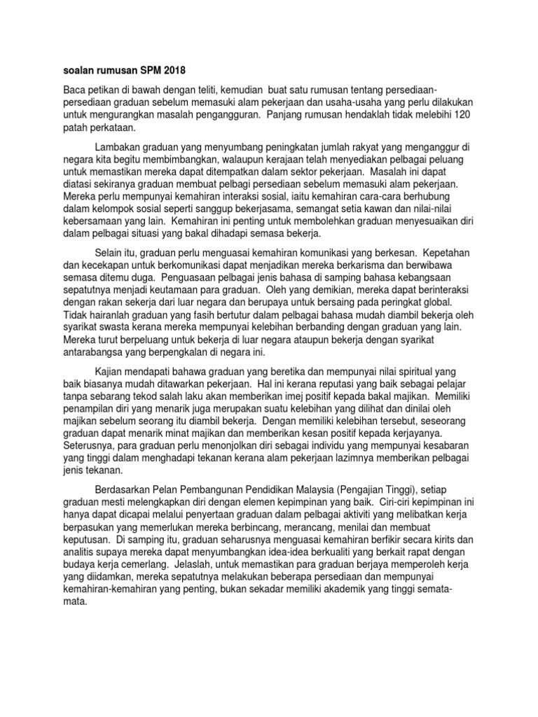 Persediaan Graduan Hadapi Pekerjaan | PDF | Karier & Perkembangan