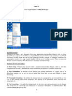 Office Software Requirements & Packages
