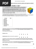 How To Solve The Rubik's Cube