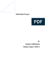 Individual Project: by Sandeep Lohithakshan Student Number: 0584171