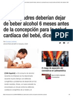 Futuros Padres Deberían Dejar de Beber Alcohol 6 Meses Antes de La Concepción para La Salud Cardíaca Del Bebé, Dice Estudio - CNN
