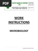 Microbiology Work Instructions