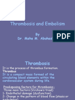 Thrombosis and Embolism: Causes, Types and Outcomes