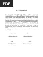 ACTA ADMINISTRATIVA  Gobierno  Política