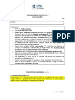 Prueba Parcial Derecho Civil II (Primera Prueba, Pauta)