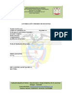 Formato Autorización Permisos Docentes