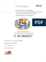 Acta Extraordinaria C.C.5 de Marzo Municipio Barinas Modificada