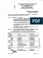 Resolución Nº 0709-00-2017 Calendario de Asuetos y Feriados UNA 2018